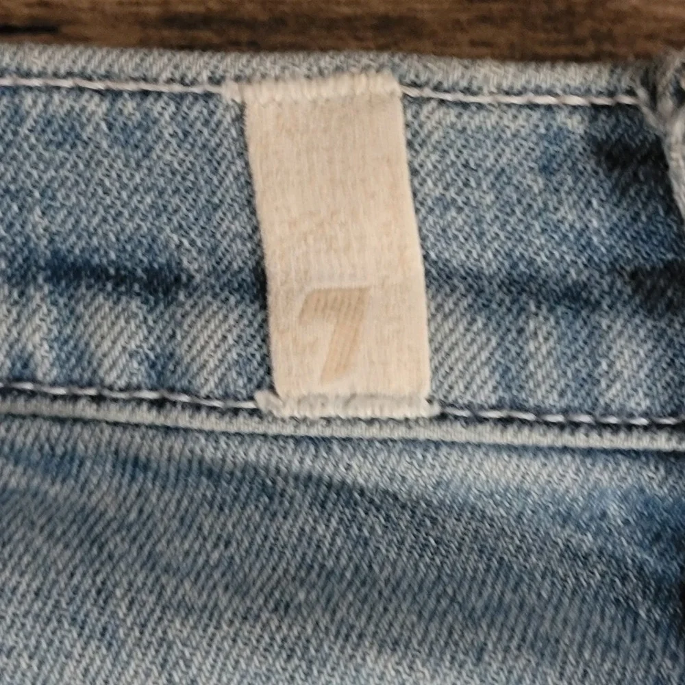 7 For All Mankind High Rise Straight Leg Light Wash Denim Jeans‎ Womens 29